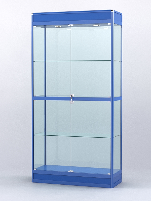 Витрина "АЛПРО" №3-400-2 (задняя стенка - стекло) Синий