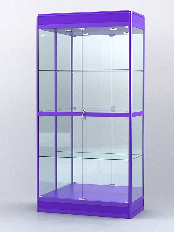Витрина "АЛПРО" №3-500-3 (задняя стенка - зеркало)  Фиолетовый