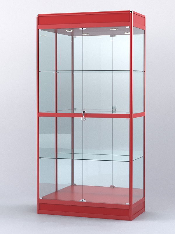 Витрина "АЛПРО" №3-500-3 (задняя стенка - зеркало)  Красный