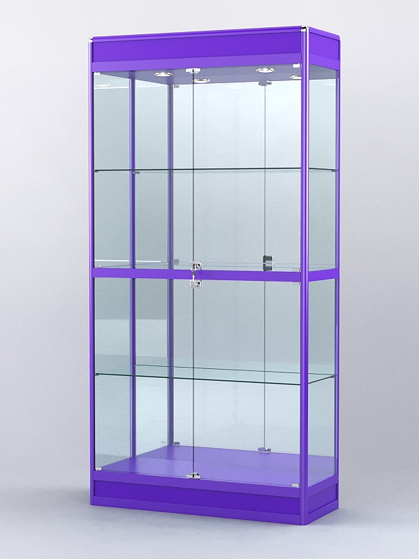 Витрина "АЛПРО" №3-400-3 (задняя стенка - зеркало)  Фиолетовый