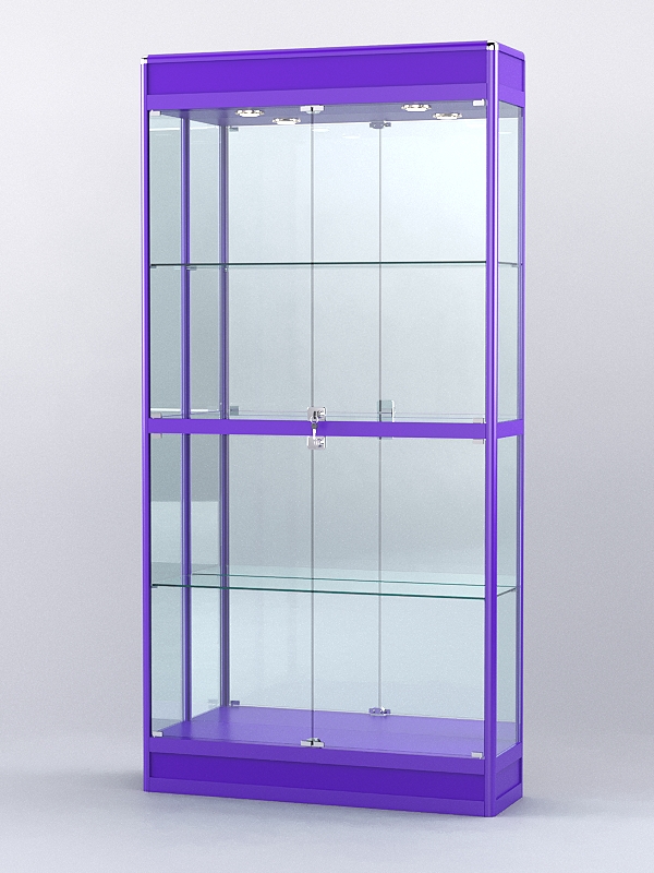 Витрина "АЛПРО" №3-300-3 (задняя стенка - зеркало)  Фиолетовый