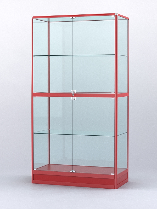 Витрина "АЛПРО" №4-500-2 (задняя стенка - стекло)  Красный