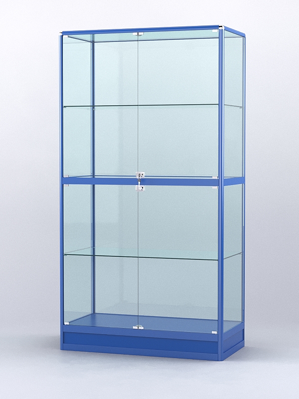 Витрина "АЛПРО" №4-500-2 (задняя стенка - стекло)  Синий