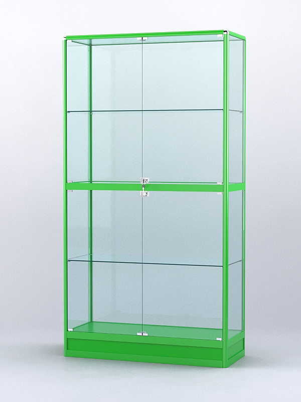 Витрина "АЛПРО" №4-400-2 (задняя стенка - стекло)  Зеленый