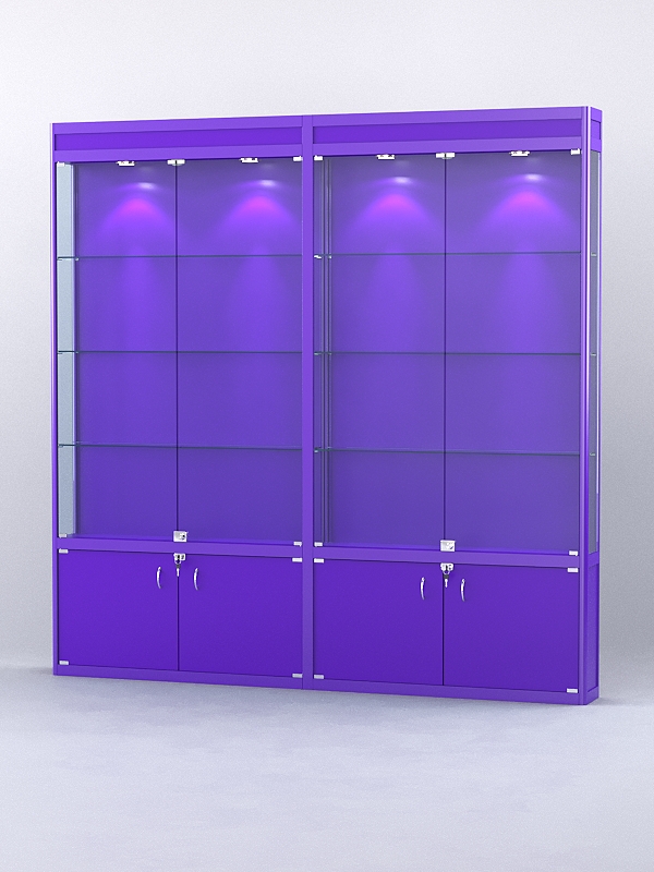 Витрина "АЛПРО" №1-2м-200-1 (задняя стенка - ДВП) Фиолетовый