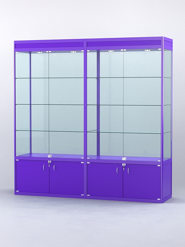 Витрина "АЛПРО" №1-2м-500-2 (задняя стенка - стекло) Фиолетовый