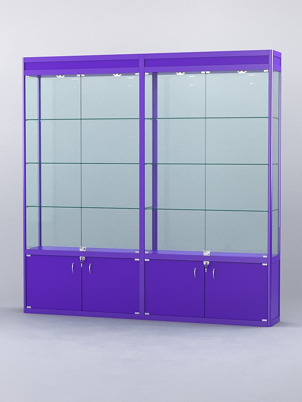 Витрина "АЛПРО" №1-2м-300-2 (задняя стенка - стекло) Фиолетовый