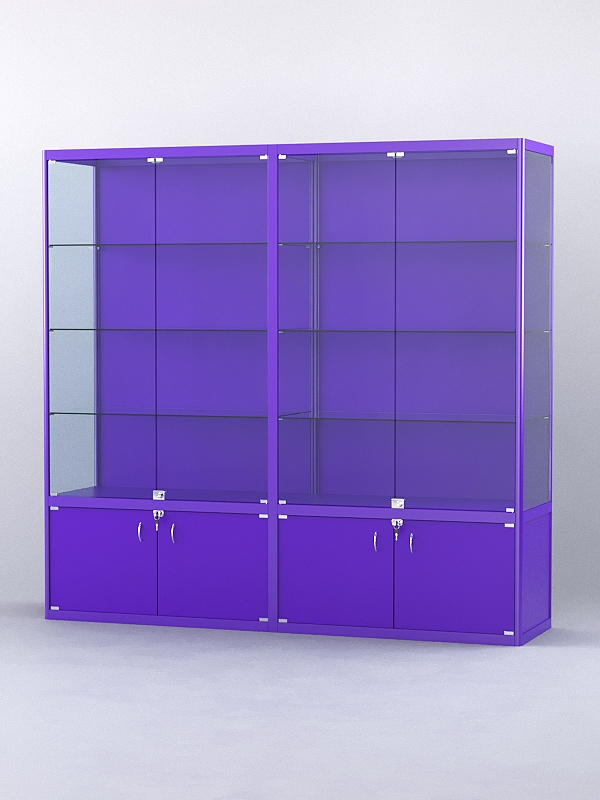 Витрина "АЛПРО" №2-2м-500-1 (задняя стенка - ДВП)  Фиолетовый