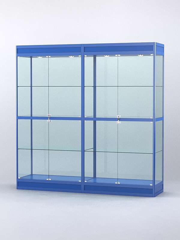 Витрина "АЛПРО" №3-2м-500-2 (задняя стенка - стекло)  Синий
