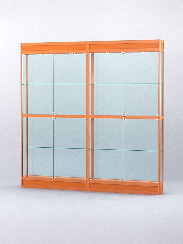 Витрина "АЛПРО" №3-2м-200-2 (задняя стенка - стекло)  Оранжевый