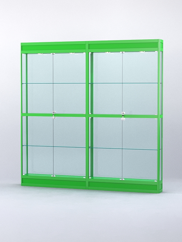 Витрина "АЛПРО" №3-2м-200-2 (задняя стенка - стекло)  Зеленый