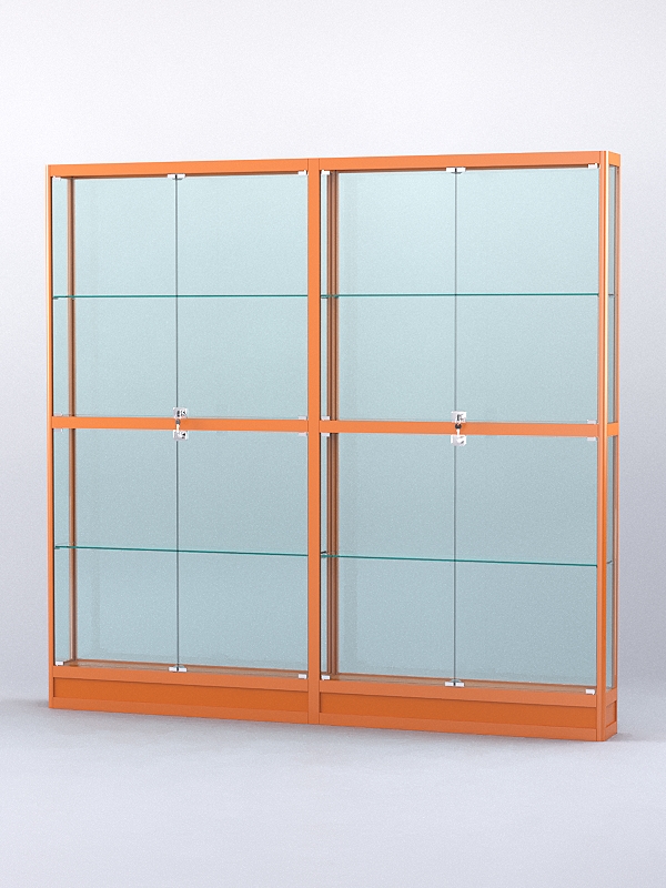 Витрина "АЛПРО" №4-2м-200-2 (задняя стенка - стекло)  Оранжевый