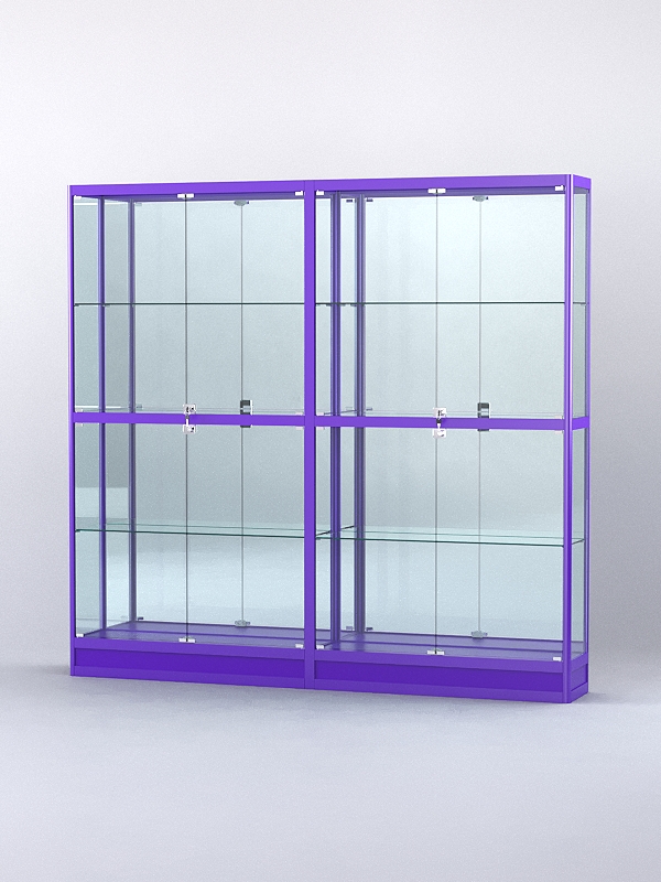 Витрина "АЛПРО" №4-2м-200-3 (задняя стенка - зеркало)  Фиолетовый
