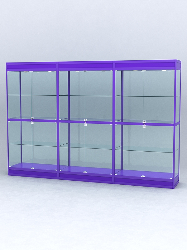 Витрина "АЛПРО" №3-3м-500-2 (задняя стенка - стекло)  Фиолетовый