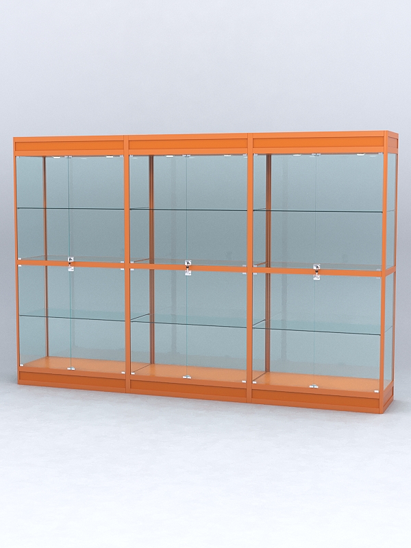 Витрина "АЛПРО" №3-3м-500-2 (задняя стенка - стекло)  Оранжевый
