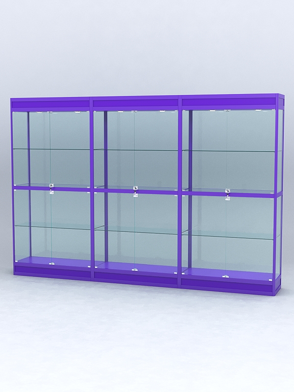 Витрина "АЛПРО" №3-3м-300-2 (задняя стенка - стекло)  Фиолетовый