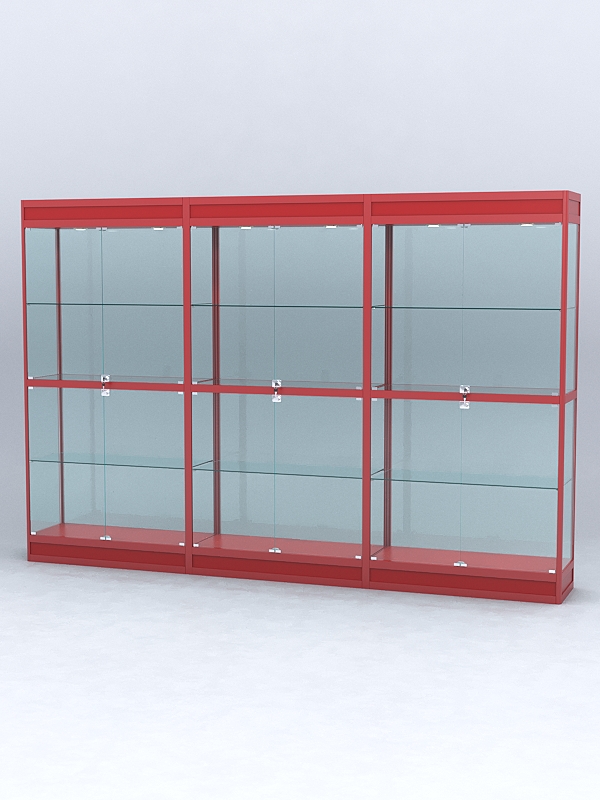 Витрина "АЛПРО" №3-3м-300-2 (задняя стенка - стекло)  Красный