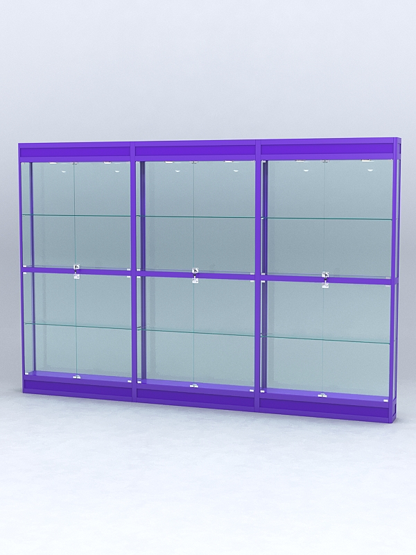 Витрина "АЛПРО" №3-3м-200-2 (задняя стенка - стекло)  Фиолетовый