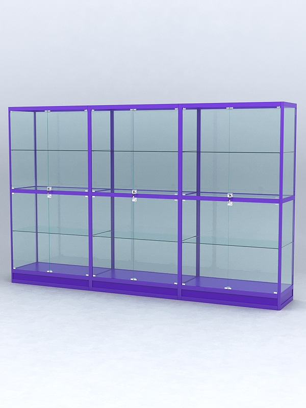 Витрина "АЛПРО" №4-3м-500-2 (задняя стенка - стекло)  Фиолетовый