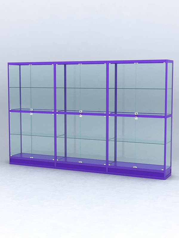 Витрина "АЛПРО" №4-3м-400-2 (задняя стенка - стекло)  Фиолетовый