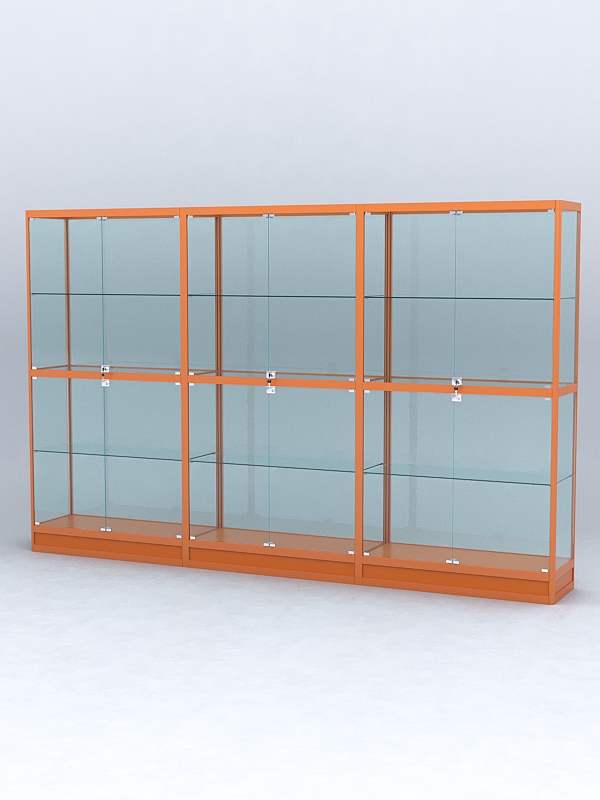 Витрина "АЛПРО" №4-3м-400-2 (задняя стенка - стекло)  Оранжевый