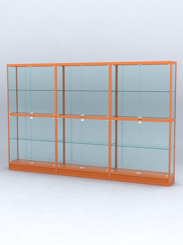 Витрина "АЛПРО" №4-3м-300-2 (задняя стенка - стекло)  Оранжевый
