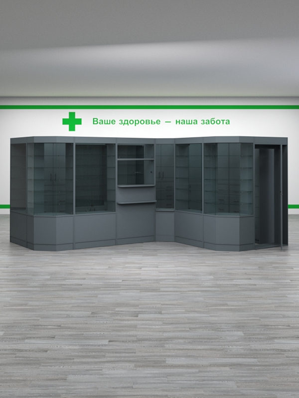 Комплект мебели для Аптек №3 Темно-серый