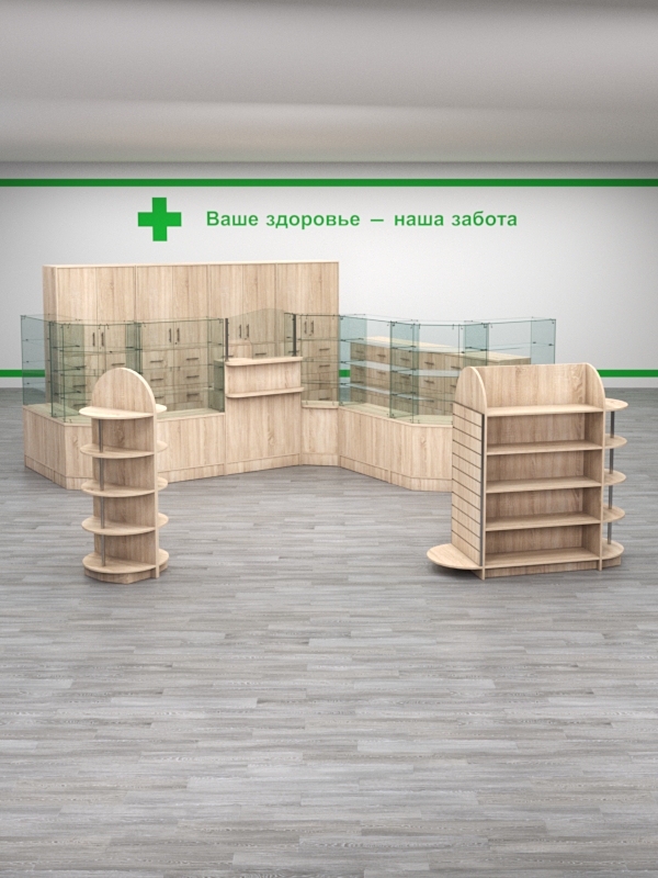 Комплект мебели для Аптек №5 Дуб Сонома