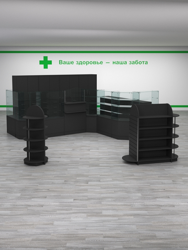 Комплект мебели для Аптек №5 Черный