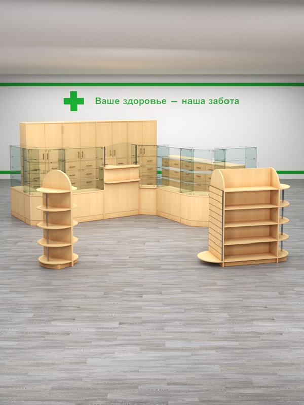 Комплект мебели для Аптек №5 Бук Бавария