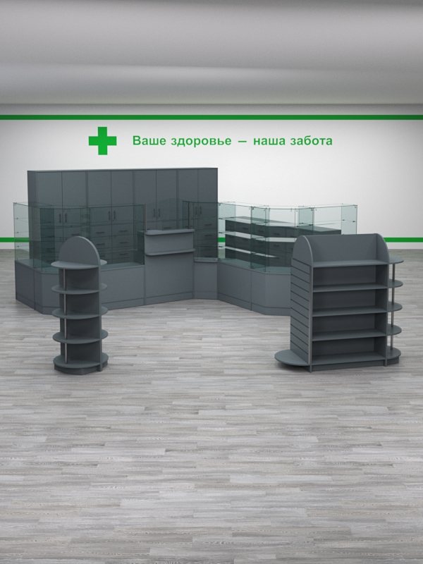 Комплект мебели для Аптек №5 Темно-серый