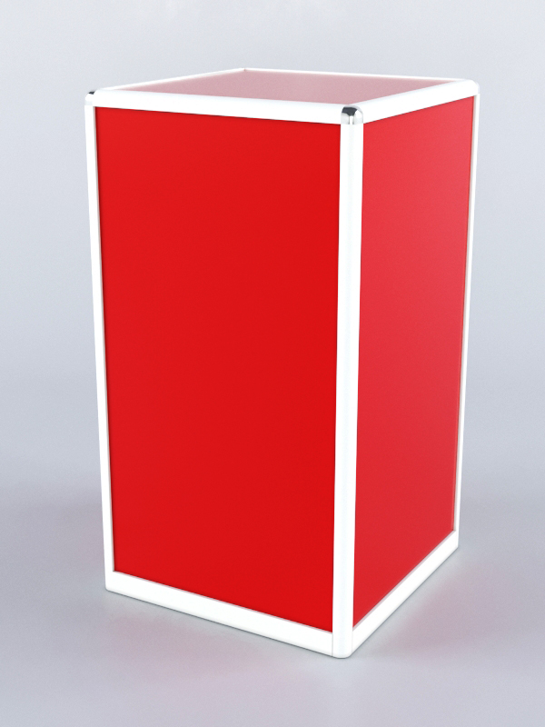 Прилавок из профиля "Стаканчик" №1  (с дверкой) Красный + Белый