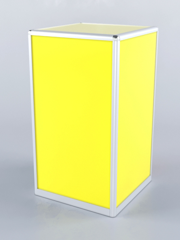 Прилавок из профиля "Стаканчик" №1  (с дверкой) Цитрусовый желтый U131 ST9