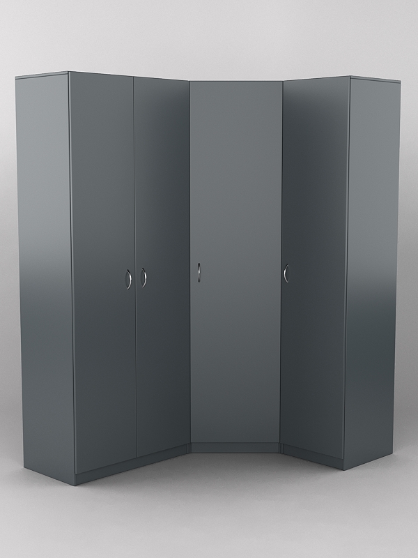 Шкаф "ГАММА" сборный Темно-серый U2601