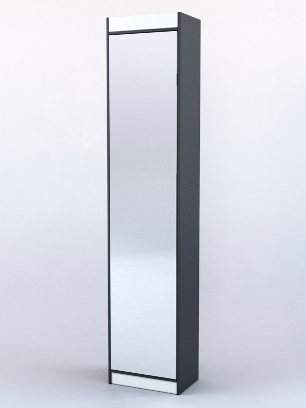 Стеллаж-накопитель из ДСП зеркальный №1 Черный и Белый