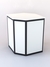 Прилавок из профиля угловой шестигранный №1 (без дверок) Белый + Черный
