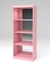 Стеллаж "АФРОДИТА" №2-3 (задняя стенка - зеркало) Фламинго розовый