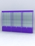 Витрина "АЛПРО" №1-3м-400-2 (задняя стенка - стекло)  Фиолетовый