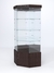 Витрина стеклянная "ИСТРА" угловая №114 пятигранная (без дверки, задние стенки - зеркало) Дуб Венге
