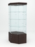 Витрина стеклянная "ИСТРА" угловая №17 шестигранная (с дверкой, задние стенки - стекло) Дуб Венге