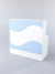 Ресепшн "Нежность Волны" №1А с левосторонней тумбой с ящиками Белый + Голубой горизонт U522 ST9