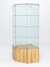 Витрина стеклянная "ИСТРА" угловая №15 пятигранная (с дверкой, задние стенки - стекло) Дуб Золотистый