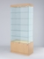 Витрина стеклянная "КРИСТАЛЛ" №501 (с дверками, задняя стенка - стекло) Бук Бавария