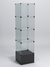 Витрина стеклянная "КУБ" №110 стаканчик (без дверок, передняя стенка - стекло) Черный