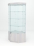 Витрина стеклянная "ИСТРА" угловая №17 шестигранная (с дверкой, задние стенки - стекло) Ясень Анкор U31104