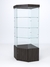 Витрина стеклянная "ИСТРА" угловая №113 пятигранная (без дверки, задние стенки - стекло) Грейвуд