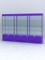 Витрина "АЛПРО" №1-3м-500-2 (задняя стенка - стекло)  Фиолетовый