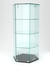 Витрина "ИСТРА" настольная шестигранная №5 (закрытая, задние стенки - стекло)  Черный