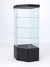 Витрина стеклянная "ИСТРА" угловая №113 пятигранная (без дверки, задние стенки - стекло) Черный