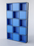Стеллаж для разделения помещений "Стронг" №4 в стиле ЛОФТ Делфт голубой U525 ST9 + Черный каркас